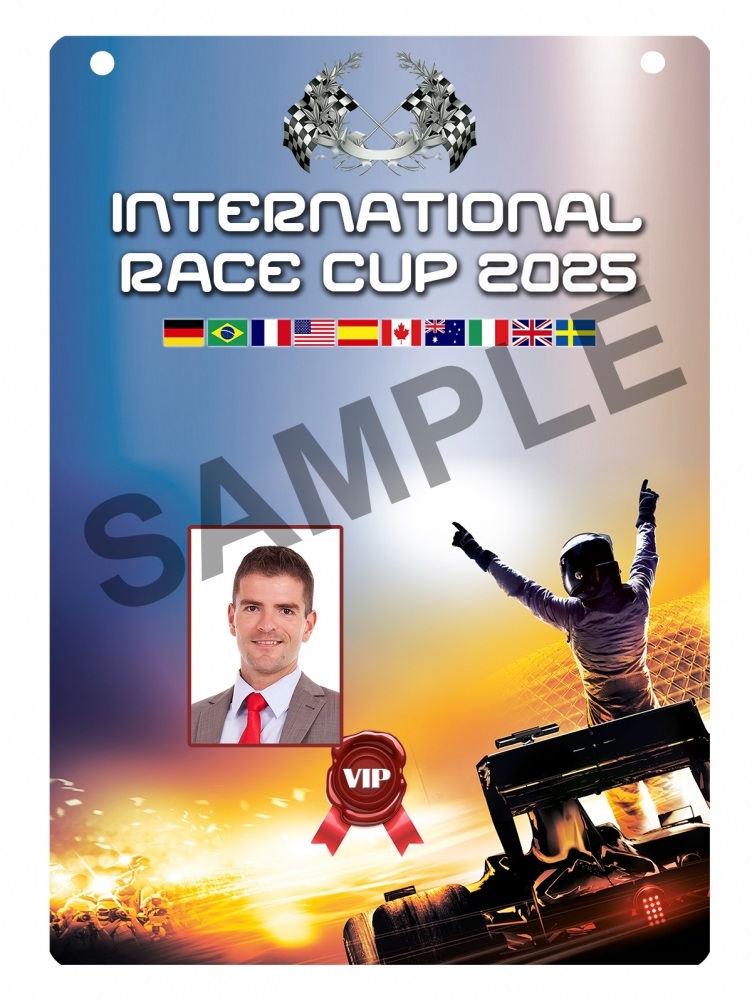 Printed photo ID badge