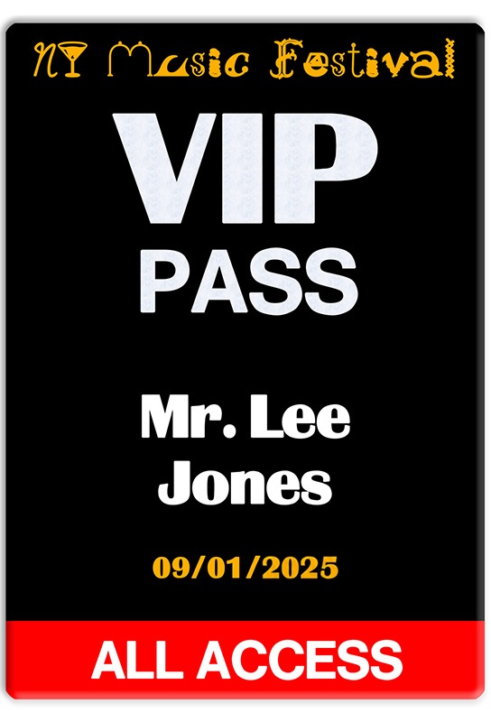 Sample VIP badge