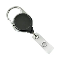 Black carabiner badge reel