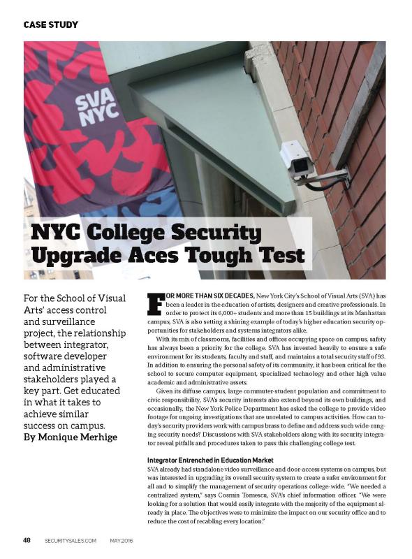 NYC College Security Upgrade Aces Tough Test