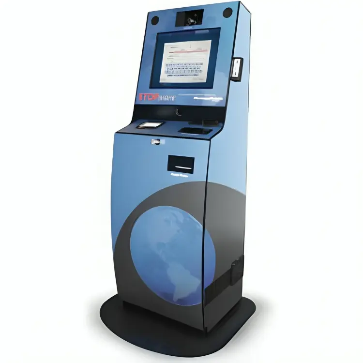 Stand-up visitor management kiosk
