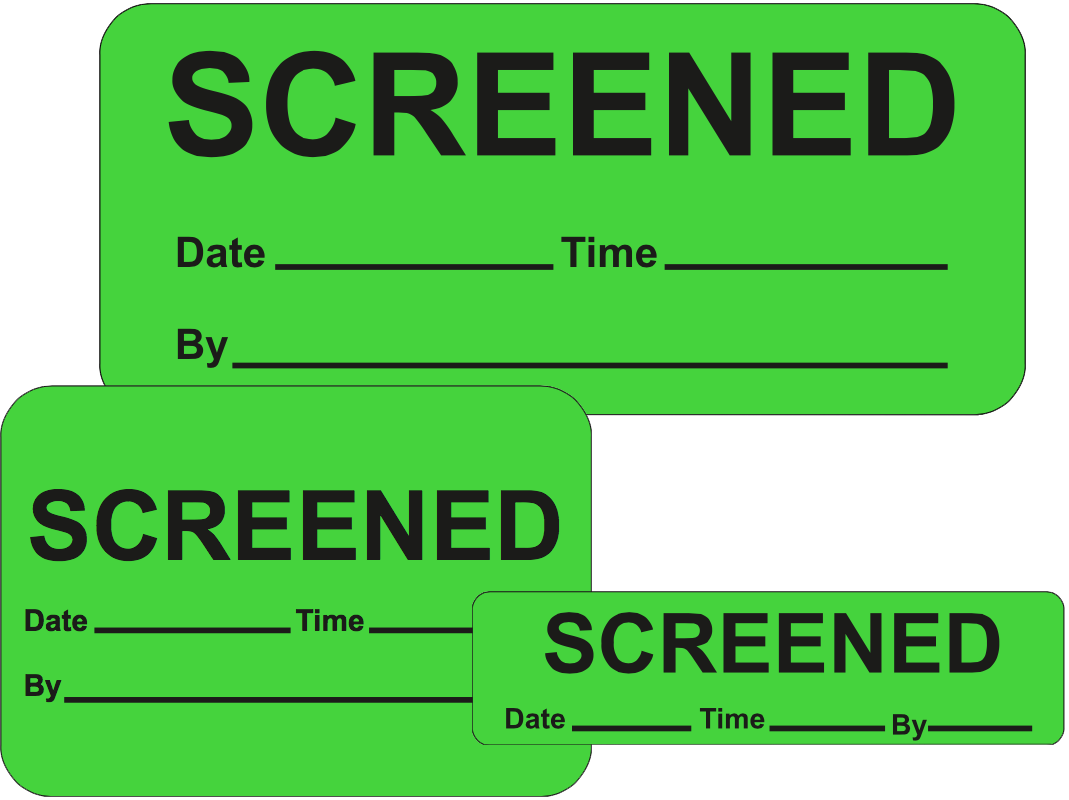 Adhesive Health Screened Label Book Temperature Screening Badges Green Screened Sticky Labels 500 Adhesive Health Screened Label Book Temperature Screening Badges Green Screened Sticky Labels 500
