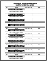 Student Sign-Out Visitor Book (Pack of 5)