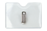 Clear Vinyl Badge Holder with Brady Clothing-Friendly Clip