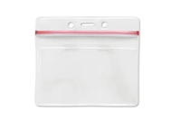 Clear Vinyl Badge Holder with Resealable Top