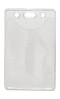 Economical Clear Vinyl Vertical Badge Holder with Slot and Chain Holes, 2.3