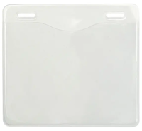 Clear Vinyl Badge Holder with 2 Slot Holes