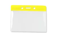 Color-Coded Vinyl Badge Holder with Color Bar, Gov't/Military Size