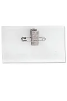 Clear Rigid Vinyl Horizontal Name Tag Holder with Pin/Clip Combo