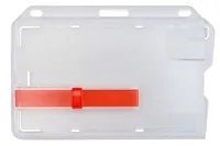 Frosted Rigid Plastic Horizontal 1-Card Dispenser with Extractor Slide