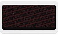 Adhesive expiring badge back with 