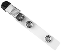 Clear Vinyl Strap Clip with NPS Knurled Grip Clip & Black Cap