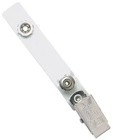 Clear Vinyl Strap Clip with Permanent Snap & Embossed NPS 