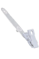 Plastic Frosted Strap Clip with 1-Hole White Steel Spring Clip