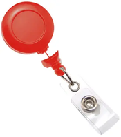 No-Twist Badge Reel with Clear Vinyl Strap & Belt Clip