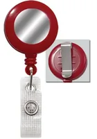 Badge Reel with Silver Sticker, Reinforced Vinyl Strap & Belt Clip