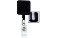 Badge Reel with Reinforced Vinyl Strap & Belt Clip Square