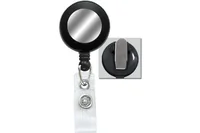 Badge Reel with Silver Sticker, Reinforced Vinyl Strap & Spring Clip