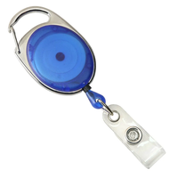 Brady translucent badge reel with premier carabiner