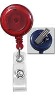 Badge Reel with Clear Vinyl Strap & Swivel Spring Clip