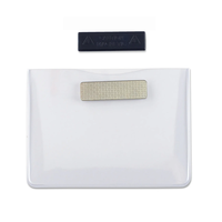 Acetate Horizontal Badge Holder with Magnet