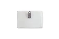 Premium Horizontal Badge Holder - Clip-On, Government Card Size