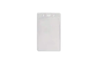 Clear Vinyl Badge Holder with Fold-Over Flap