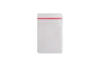 Zipper Closure with Slot & Chain Holes - Credit Card Size, Vertical