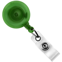 Round Badge Reel With Strap And Slide Clip (Translucent)