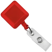 Square Badge Reel With Strap And Slide Clip
