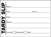 Tardy Slip (Pack of 5)