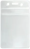 Clear Vinyl Vertical Badge Holder with Zipper Closure