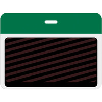 Large Slotted Expiring Badge Back with Printed Green Bar