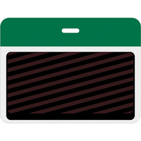 Large Slotted Expiring Badge Back with Printed Green Bar