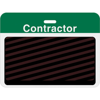 Slotted Expiring Badge Back with Printed Green 