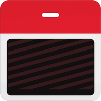 Slotted Expiring Badge Back with Printed Red Bar