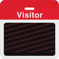 Slotted Expiring Badge Back with Printed Red 