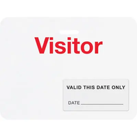 Large Slotted Badge Back (Handwritten) with Token Expiration Area and Printed 