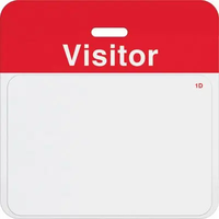 1-Day Expiring Badge Front (Handwritten) and Slotted Expiring Badge Back with Printed Red 