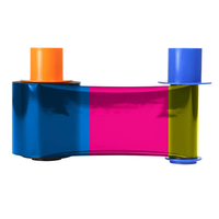 Fargo DTC4000 EZ YMCKOK  Full-color ribbon with two resin black panels and clear overlay panel – 200 images