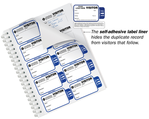 Expiring Visitor Agreement Badges Sign-In Book for Corporations