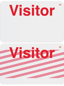 Onestep Self-expiring Timebadge (1-Day) Pre-Printed "Visitor"