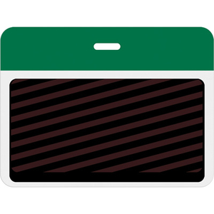Large Slotted Expiring Badge Back with Printed Green Bar