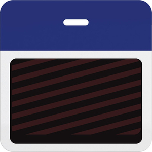 Slotted Expiring Badge Back with Printed Reflex Blue Bar