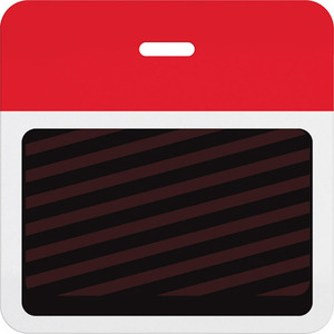 Slotted Expiring Badge Back with Printed Red Bar