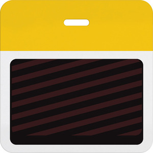 Slotted Expiring Badge Back with Printed Yellow Bar