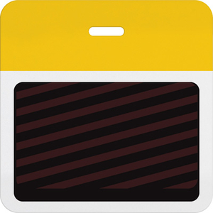 Slotted Expiring Badge Back with Printed Yellow Bar