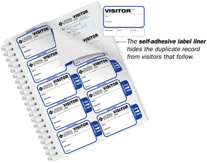 Most Visible Sign-Out Visitor Badge Sign-In Book for Schools