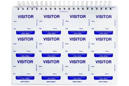 TEMPbadge® Expiring Visitor Badge & Log Book (480 badges)