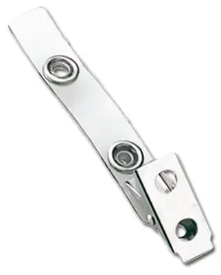 Clear Vinyl Strap Clip with 2-Hole NPS Clip, Large Snaps